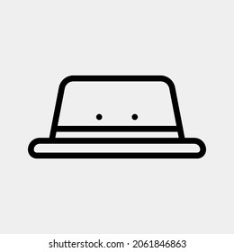 Hat icon vector illustration in line style about summer, use for website mobile app presentation