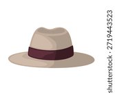 Hat icon vector image, fedora hat icon vector illustration, hat clip art, fedora clip art