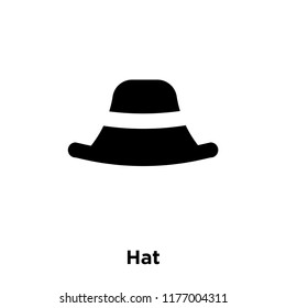 Hat icon vector isolated on white background, logo concept of Hat sign on transparent background, filled black symbol