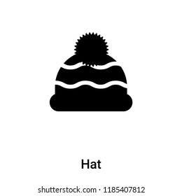 Hat icon vector isolated on white background, logo concept of Hat sign on transparent background, filled black symbol
