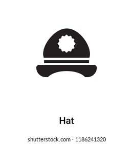 Hat icon vector isolated on white background, logo concept of Hat sign on transparent background, filled black symbol