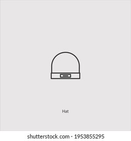 hat icon vector isolated on white background
