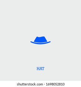 hat icon. hat vector on gray background