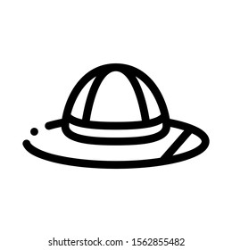 Hat Icon Vector. Outline Hat Sign. Isolated Contour Symbol Illustration