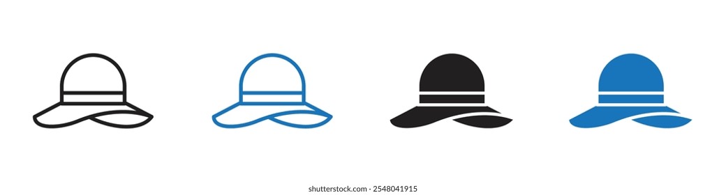 Hat icon Vector set outline