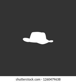 hat icon vector. hat sign on black background. hat icon for web and app