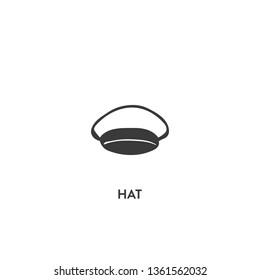 hat icon vector. hat sign on white background. hat icon for web and app
