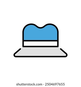 Icono de sombrero Vector ilustración de stock