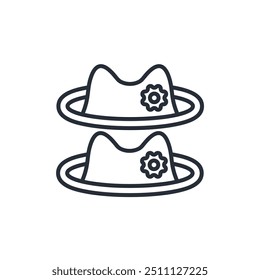 hat icon. vector.Editable stroke.linear style sign for use web design,logo.Symbol illustration.
