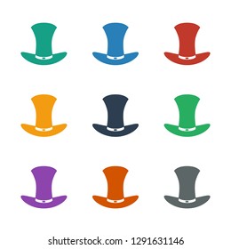 hat icon white background. Editable filled hat icon from party. Trendy hat icon for web and mobile.