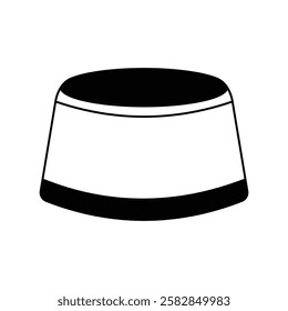 hat icon with white background vector stock illustration