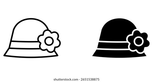  Icono de sombrero sobre fondo blanco