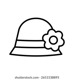  hat icon white on background