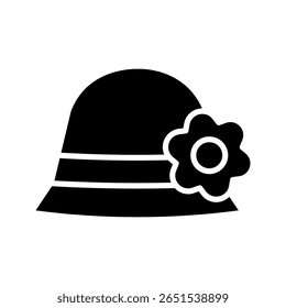  hat icon white on background