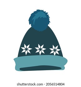 hat icon, winter hat, vector illustration