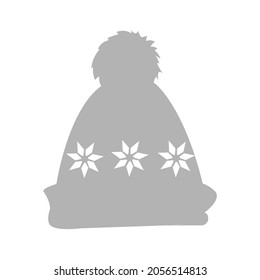 hat icon, winter hat, vector illustration
