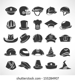 hat icons set