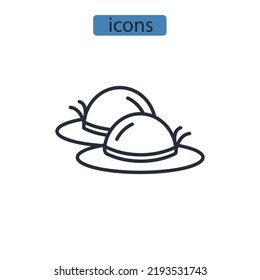 hat icons  symbol vector elements for infographic web