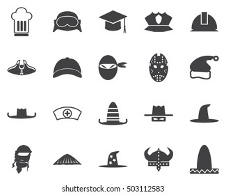 hat icons vector.