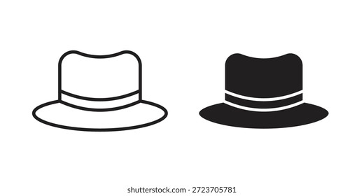 Colección de Vector de iconos de sombrero para Diseños web. iconos planos