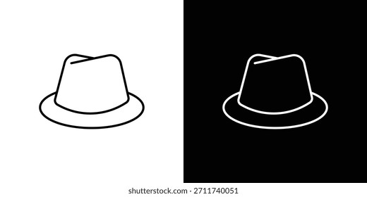 Símbolo de Vector de iconos de sombrero con líneas de trazo editables para Diseños web