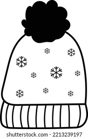 hat isolated decoration line vector