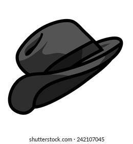 hat isolated illustration on white background