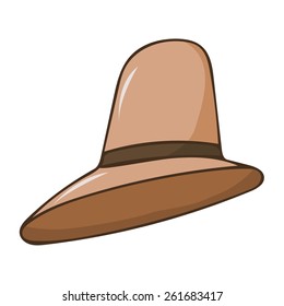 hat isolated illustration on white background