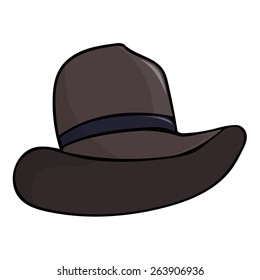 hat isolated illustration on white background