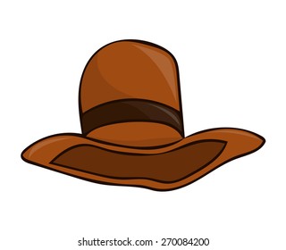 hat isolated illustration on white background