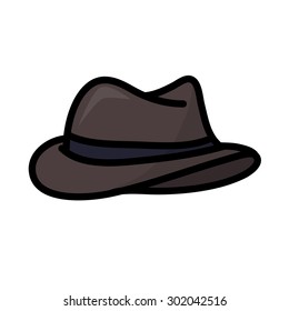 hat isolated illustration on white background