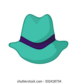 hat isolated illustration on white background