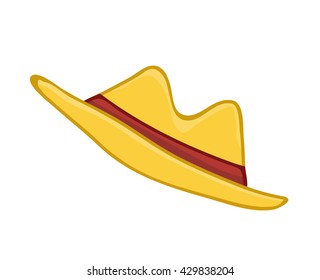 hat isolated illustration on white background