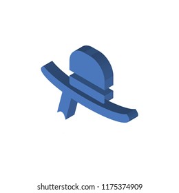 Hat isometric left top view 3D icon