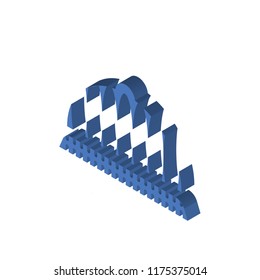 Hat isometric left top view 3D icon