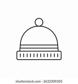 hat knitted warm icon sign vector