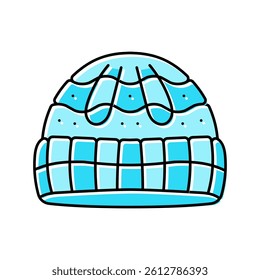 hat knitting wool color icon vector. hat knitting wool sign. isolated symbol illustration