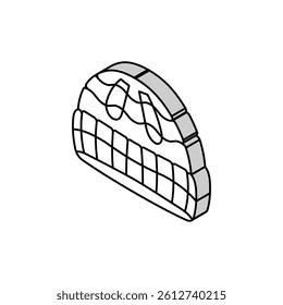 hat knitting wool isometric icon vector. hat knitting wool sign. isolated symbol illustration