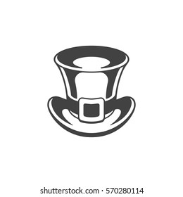 Hat Leprechaun Isolated on white background vector icon in retro style. Can be used for logo or badge.