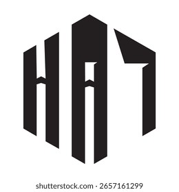 HAT letter design. HAT letter technology logo design on white background. HAT Monogram logo design for entrepreneur and business