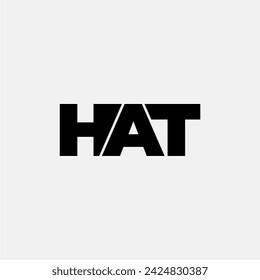 HAT-Buchstabe Monogramm Typografie Logo Vektor