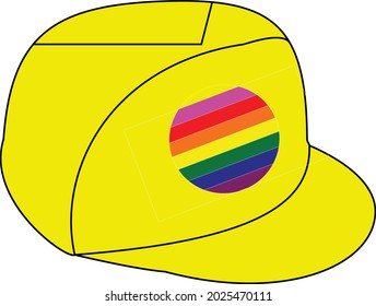 Sombrero LGBT sobre fondo blanco
