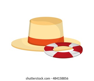hat and life preserver icon