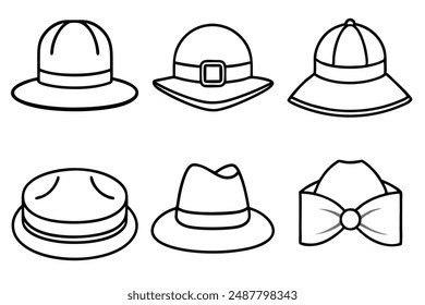 Hat Line Art Fine Detailed Icon
