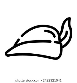 Fondo del icono de línea de sombrero