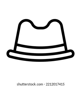 hat line icon illustration vector graphic