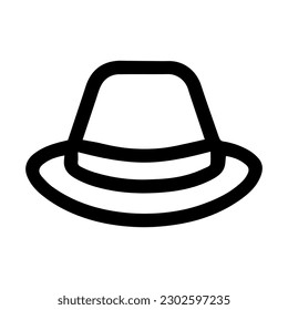 Hat line icon, outline vector sign, linear style pictogram isolated on white. Symbol, logo. Vector illustration.