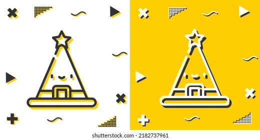 hat line icon. Simple outline style.hat linear sign. Vector illustration isolated on white background. Editable stroke EPS 10