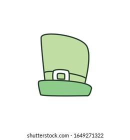 Hat line style icon design, Saint patricks day ireland celebration fortune irish natural and lucky theme Vector illustration