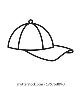 Hat line style icon design, Cloth costume accessory decoration uniform object season and traditional theme Vector illustration